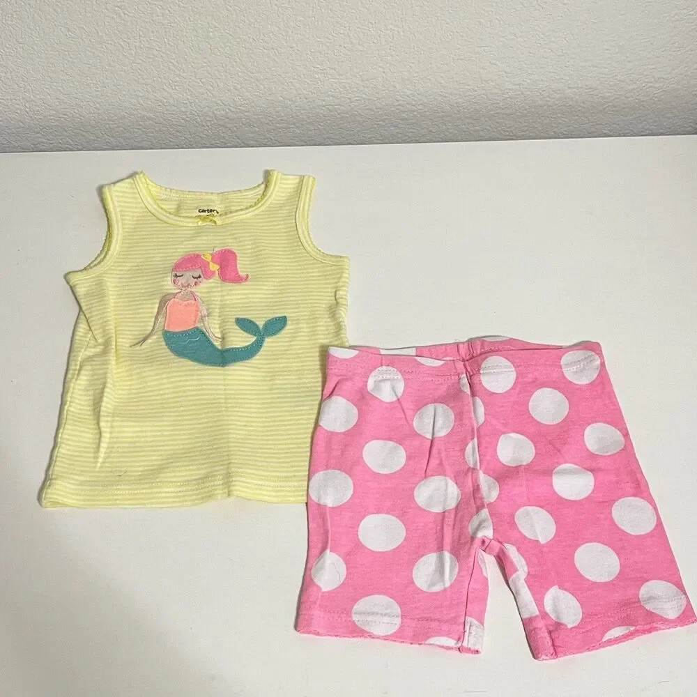 Carter's Gymboree Gap Mermaid Hawaii Pajamas Lot of 7 2-Pc Sets Girls Size 2T